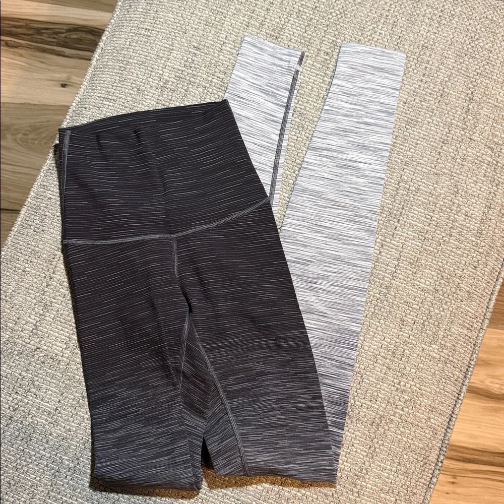 Lululemon Wunder Under Hi-Rise Tight‎ Ombre Melange Space Dye Bk Coal 31” sz2